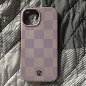 Velvet Caviar Lavender Checkered Phone Case iPhone 15